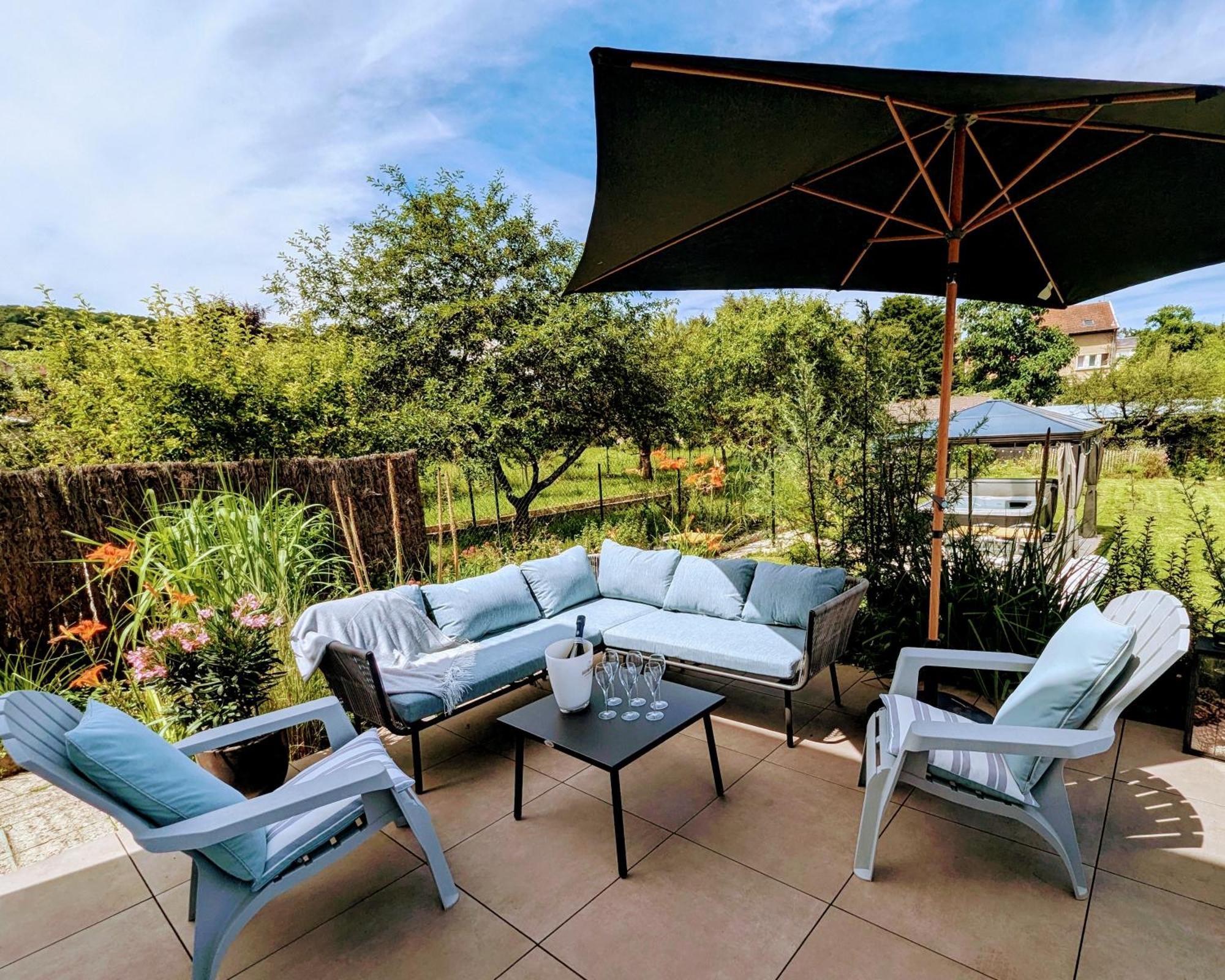 Le Cemarose: Spa, Jardin, Terrasse Et Jolie Vue Au Coeur D'إيبيرني المظهر الخارجي الصورة